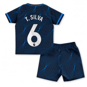 Chelsea Thiago Silva #6 Gostujuci Dres za Dječji 2023-24 Kratak Rukavima (+ kratke hlače)